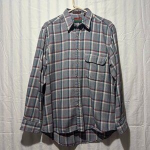 Vintage Oakton Limited Flannel Button Up Shirt Men's L Multicolor